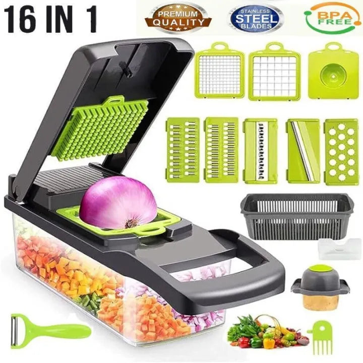 16-in-1 Multifunctional Vegetable & Fruit Cutter