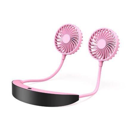 Portable Summer Air Cooling Neck Fan in use
